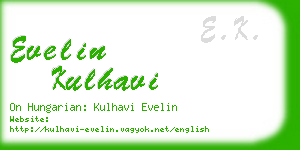 evelin kulhavi business card